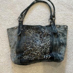 Fun bling on Frye hobo bag